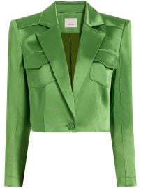 Cinq a Sept Ida satin finish blazer at Farfetch