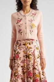 Cinq a Sept Isolde Embellished Floral Embroidered Cardigan at Nordstrom