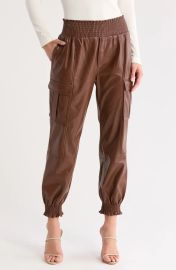 Cinq a Sept Jenning Lite Faux Leather Cargo Pants at Nordstrom