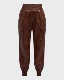 Cinq a Sept Jenning Vegan Leather Cargo Pants at Neiman Marcus