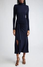 Cinq a Sept Johnson Side Ruched Long Sleeve Jersey Dress at Nordstrom