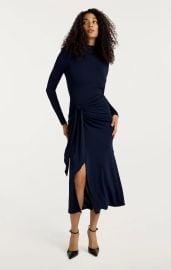 Cinq a Sept Johnson Side Ruched Long Sleeve Jersey Dress at Cinq a Sept