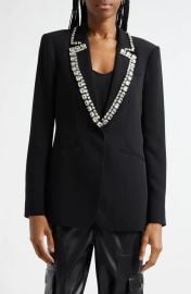 Cinq a Sept Karlie Crystal Embellished Single Breasted Blazer at Nordstrom