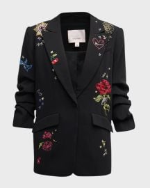 Cinq a Sept Kelsa Daydream Doodles Embroidery Blazer at Neiman Marcus