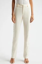 Cinq a Sept Kerry Floral Embroidery Straight Leg Pants at Nordstrom