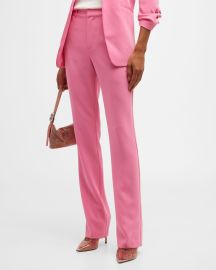 Cinq a Sept Kerry Slim Straight-Leg Crepe Pants at Neiman Marcus