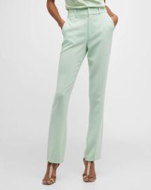 Cinq a Sept Kerry Slim Straight-Leg Crepe Pants at Neiman Marcus