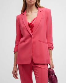 Cinq a Sept Khloe Blazer in Ruby Red at Neiman Marcus