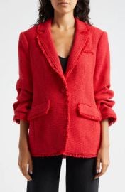 Cinq a Sept Khloe Boucl Blazer in Faded Raspberry at Nordstrom