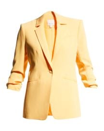 Cinq a Sept Khloe Crepe 34-Sleeve Blazer at Neiman Marcus