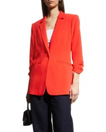 Cinq a Sept Khloe Crepe 34-Sleeve Blazer at Neiman Marcus