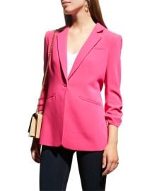 Cinq a Sept Khloe Crepe 34-Sleeve Blazer at Neiman Marcus