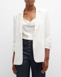 Cinq a Sept Khloe Crepe 34-Sleeve Blazer at Neiman Marcus