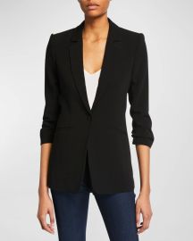 Cinq a Sept Khloe Crepe 34-Sleeve Blazer at Neiman Marcus