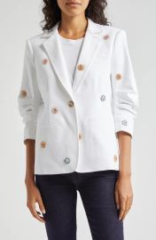 Cinq a Sept Khloe Ditsy Dots Denim Blazer at Nordstrom