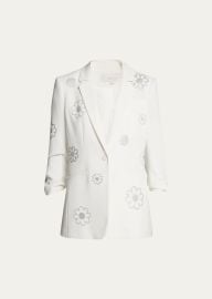 Cinq a Sept Khloe Heatset Daisies Sequin Crepe Blazer - at Bergdorf Goodman