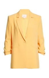 Cinq a Sept Khloe Ruched Sleeve Blazer In Sunset at Cinq a Sept