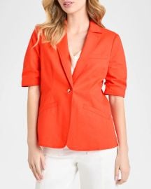 Cinq a Sept Khloe Short-Sleeve Blazer at Neiman Marcus