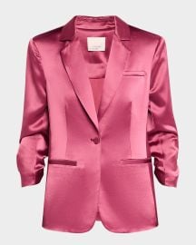 Cinq a Sept Khloe Smooth Satin Blazer at Neiman Marcus