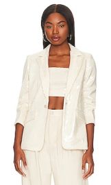 Cinq a Sept Kimmi Blazer in Alabaster at Revolve