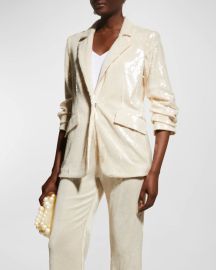 Cinq a Sept Kimmi Sequin Embroidered Blazer at Neiman Marcus