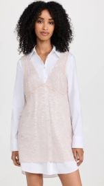 Cinq a Sept Lace Catilina Dress in Oyster White at Shopbop