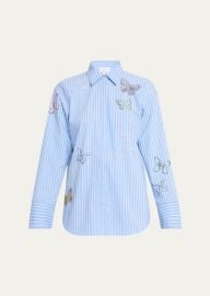 Cinq a Sept Lisa Butterfly Long-Sleeve Shirt - at Bergdorf Goodman