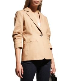 Cinq a Sept Louisa Ruched Sleeve Blazer at Neiman Marcus