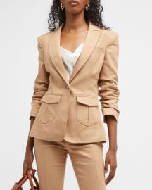 Cinq a Sept Louisa Ruched-Sleeve Jacket at Neiman Marcus