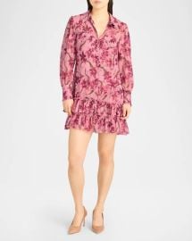 Cinq a Sept Lupetto Trailing Hibiscus Minidress at Neiman Marcus