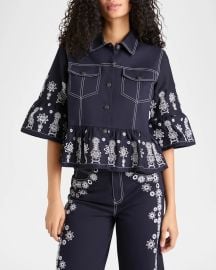 Cinq a Sept Mandie Eyelet Jacket at Neiman Marcus