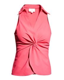 Cinq a Sept McKenna Sleeveless Knot-Front Top at Neiman Marcus