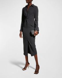 Cinq a Sept Mckenna Collared Midi Dress Neiman Marcus at Neiman Marcus