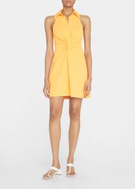 Cinq a Sept Mckenna Twist Front Collared A-Line Mini Dress - at Bergdorf Goodman