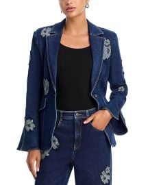 Cinq a Sept Milly Denim Appliqu Blazer at Bloomingdales