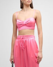 Cinq a Sept Nikola Satin Bralette Top at Neiman Marcus