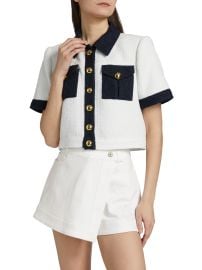 Cinq a Sept Nissy Bicolor Tweed Cropped Jacket at Saks Fifth Avenue