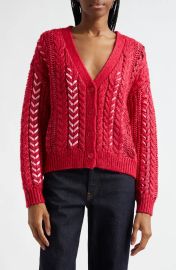 Cinq a Sept Nyla Marled Ribbon Accent Cardigan at Nordstrom