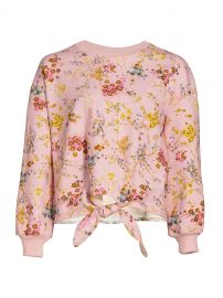 Cinq a Sept Parker Sakura Floral Tie-Front Pullover at Saks Fifth Avenue