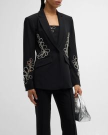 Cinq a Sept Rhinestone Paisley Cheyenne Blazer at Neiman Marcus