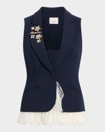 Cinq a Sept Roxie Lace-Trim Vest at Neiman Marcus