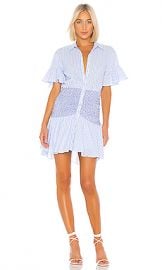 Cinq a Sept Stripe Asher Dress in Oxford Blue Multi from Revolve com at Revolve