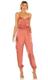 Cinq a Sept Twill Amia Jumpsuit in Dark Salmon from Revolve com at Revolve