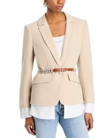 Cinq a Sept Vittoria Layered Belted Jacket at Bloomingdales