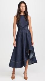 Cinq a Sept Zelda Denim Belted Midi Dress at Shopbop