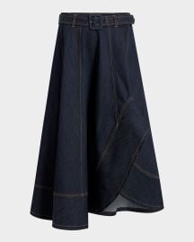 Cinq a Sept Zelda Denim Midi Skirt at Neiman Marcus