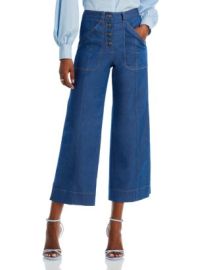 Cinq agrave Sept Benji Cropped Wide Leg Denim Pants Bloomingdales at Bloomingdales