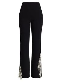 Cinq agrave Sept Candace Floral Embellished Flare Pants Bloomingdales at Bloomingdales