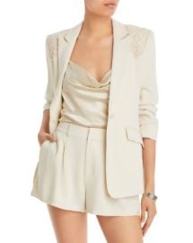 Cinq agrave Sept Cheyenne Crochet Lace Panel Scrunch Sleeve Blazer Bloomingdales at Bloomingdales