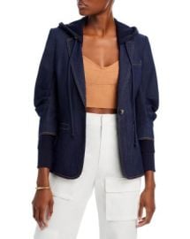 Cinq agrave Sept Denim Hooded Khloe Jacket Bloomingdales at Bloomingdales